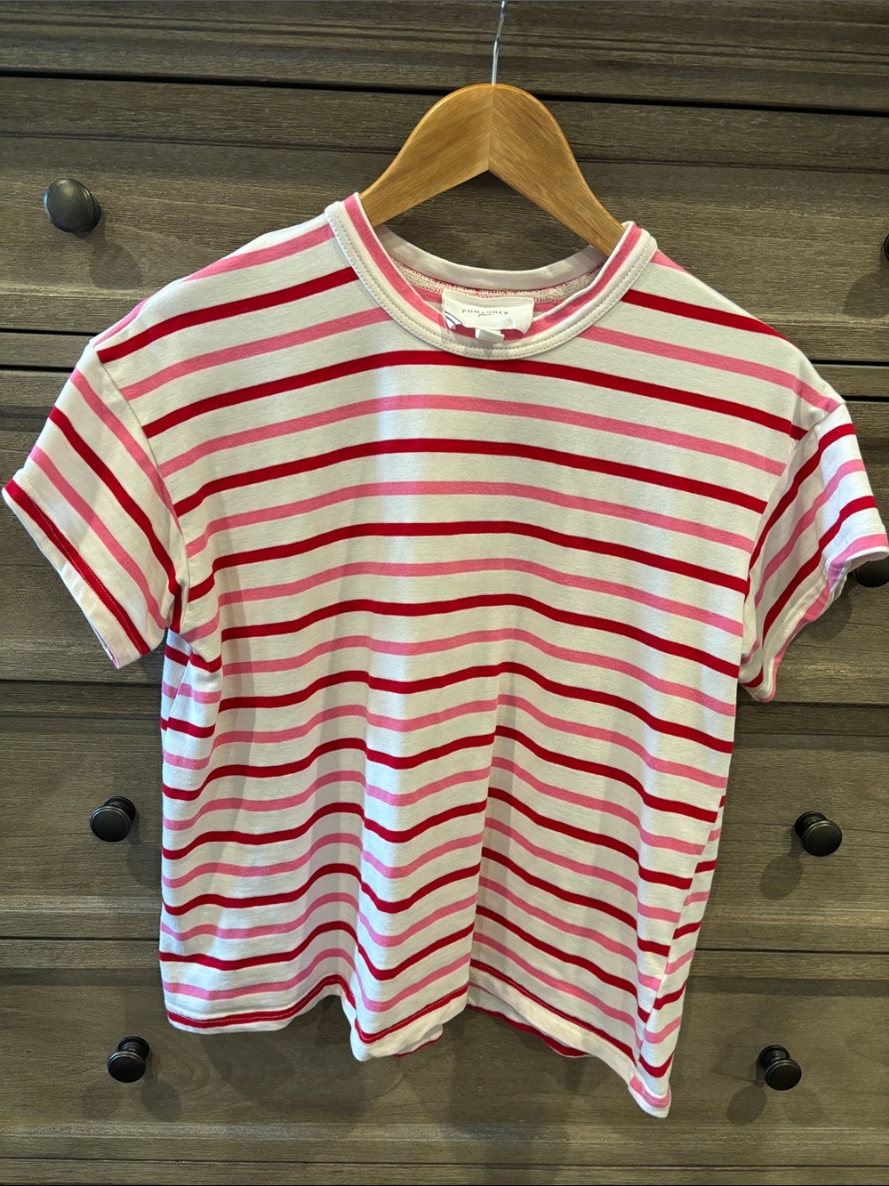 Pommander Palace Tee - Pink & Red